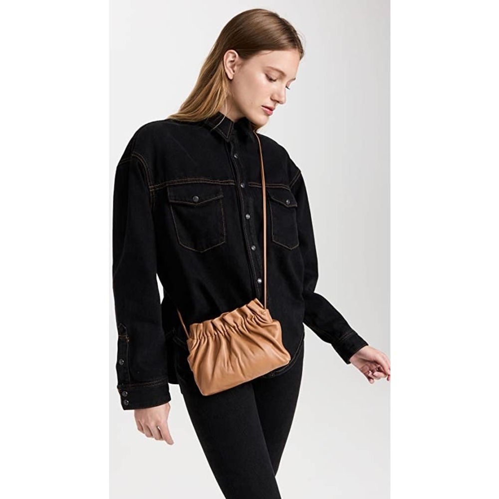 Flat Cinched Crossbody in Dark Sand Loeffler Randall NWT